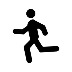 man fast run icon, rush icon vector illustration vector illustration, pictogram isolated on white background. color editable