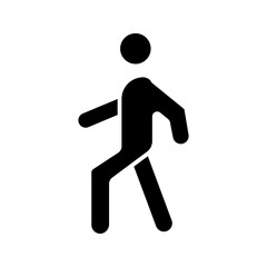Walking man. People symbol. Vector illustration vector illustration, pictogram isolated on white background. color editable. EPS 10