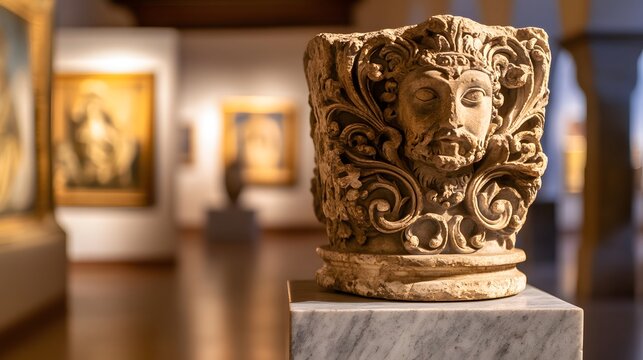 Ancient Artifact Showcased in Timeless Elegance, Reflecting Cultural Heritage and Historical Significance