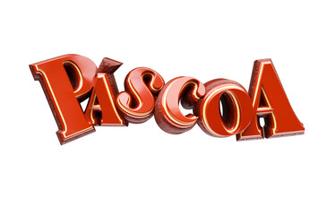 3d Render Happy Easter Páscoa