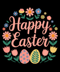 Fototapeta premium Happy easter funny flowers