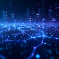 Obraz premium Artificial Intelligence and Data Flow