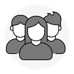 About us, Business profile, Team introduction, Company identity overview. Vector Editable Stroke Icon.