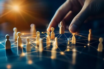 Human Network Connection, Business Networking, Global Connections