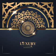 Luxury Background with Golden Mandala Design (14)