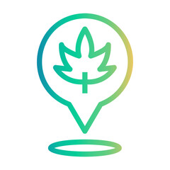 location Line Gradient Icon