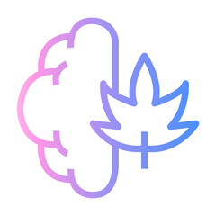 brain Line Gradient Icon