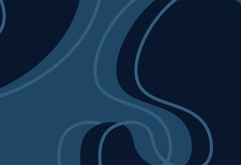 Abstract blue background with wavy lines. Vector illustration for your design