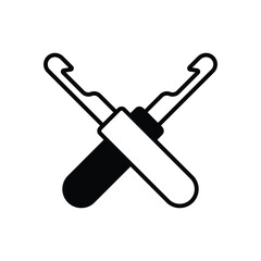 Crochet hook Vector icon