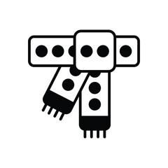 Winter scarf Vector icon