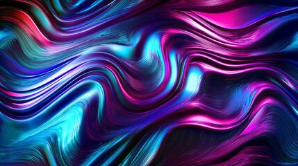 Cyberpunk Neon Iridescent Metal