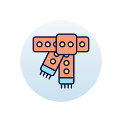 Winter scarf Vector icon