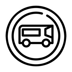 bus station Line Icon