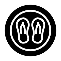 no flips flops Solid icon