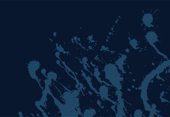 Blue paint splashes background. Grunge style vector illustration.