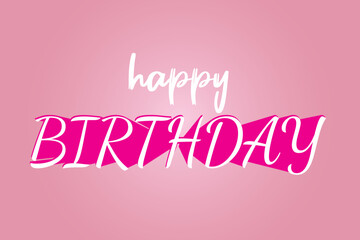 happy  birthday typography decorative script font colorful background design