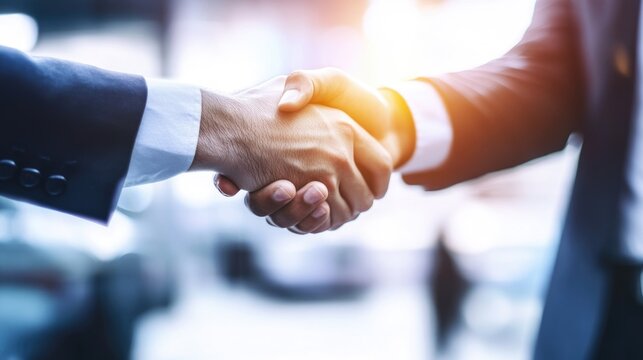 Businessman handshake for teamwork of business merger and acquisition,successful negotiate,hand shake,two businessman shake hand with partner to celebration partnership and business deal concept