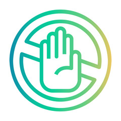 stop Line Gradient Icon