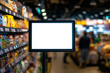 Fototapeta premium Blank Billboard, Convenience Store Mockup