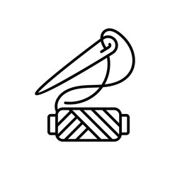 Sewing tools Vector icon