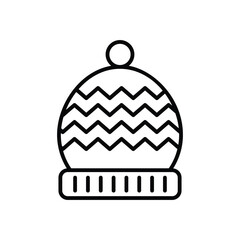 Knitted hat Vector icon