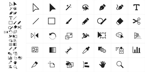 Comprehensive Adobe Illustrator Vector Tool Icons Collection