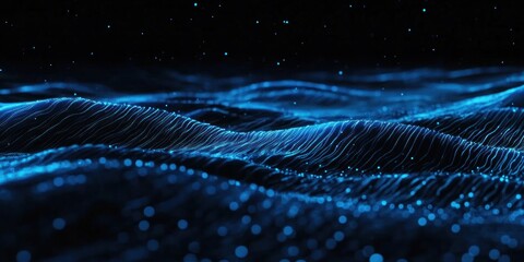 Abstract blue digital wave background. (4)