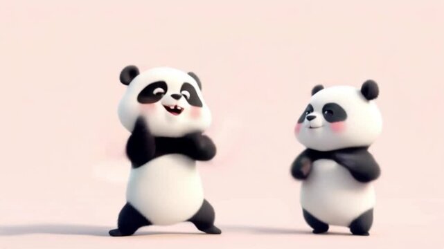 Adorable Dancing Pandas: A Delightful 3D Animation