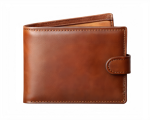 leather wallet isolated on transparent background