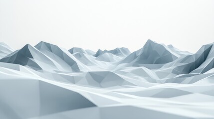 Abstract polygonal mountain range; digital landscape; minimal style; graphic design; background image