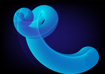 Abstract background with futuristic fluid spiral