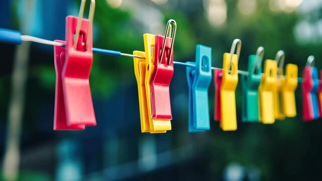 Final draft pinned on a line with colorful clips, symbolizing the last step of editing.