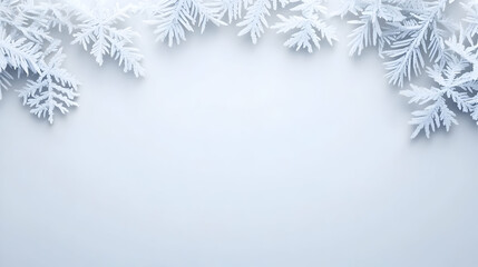 Elegant Winter Snowflake Border Design