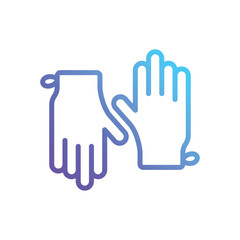 Laundry gloves Vector icon