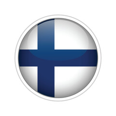 Obraz premium Finland Flag Sphere Vector