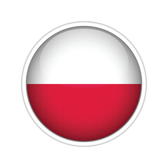 Obraz premium Poland Flag Sphere Vector