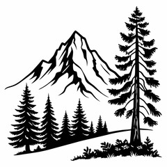 Obraz premium winter forest vector