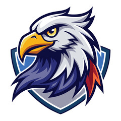 Fototapeta premium Vector Graphic of a Screen-Printed Eagle Mascot Logo