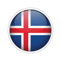 Obraz premium Iceland Flag Sphere Vector