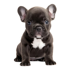 Adorable French Bulldog Puppy on White Background