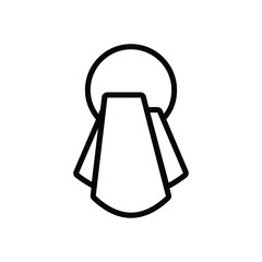 Winter scarf Vector icon