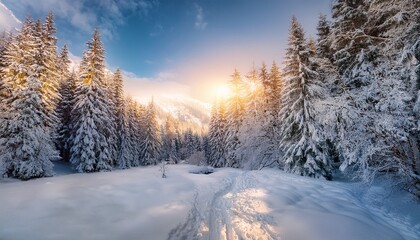 allure and enigmatic charm of traversing through a majestic winter wonderland where ethereal snowy landscape entices with its enigmatic allure and beckons spirit of adventure and exploration