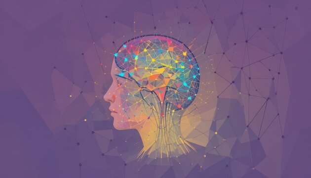 Neuroscience visualization digital art brain concepts abstract environment side view