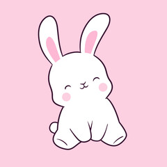 Obraz premium Cute and adorable rabbit illustration