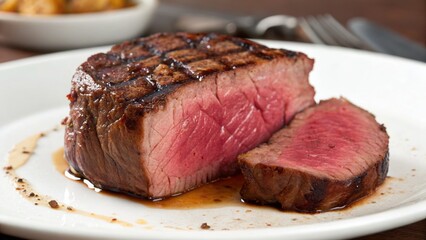 Medium Rare Ribeye steak