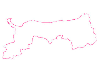 鳥取県　地図　白　イラスト