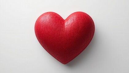Fototapeta premium Love symbol red heart simple background image minimalist close-up emotions