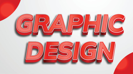 Editable 3d style red text effect
