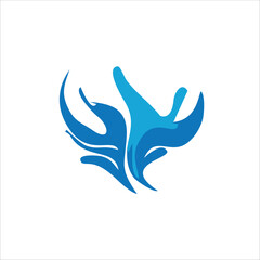 Water splash icon symbol with vector illustration