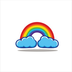 Rainbow icon symbol with vector illustration
